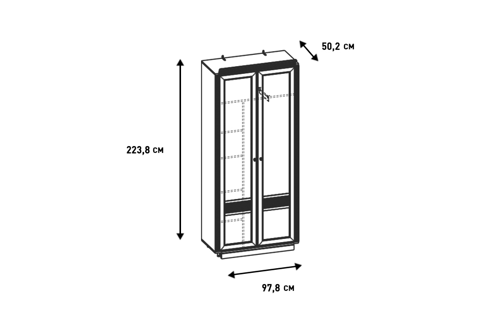 Шкафы платяные - изображение №4 "Шкаф для одежды Изотта (правый)"  на www.Angstrem-mebel.ru