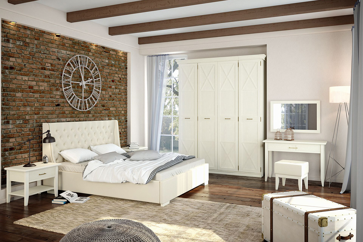 Двуспальные кровати - изображение №6 "Кровать Кантри 160 х 200, с подъемным механизмом"  на www.Angstrem-mebel.ru